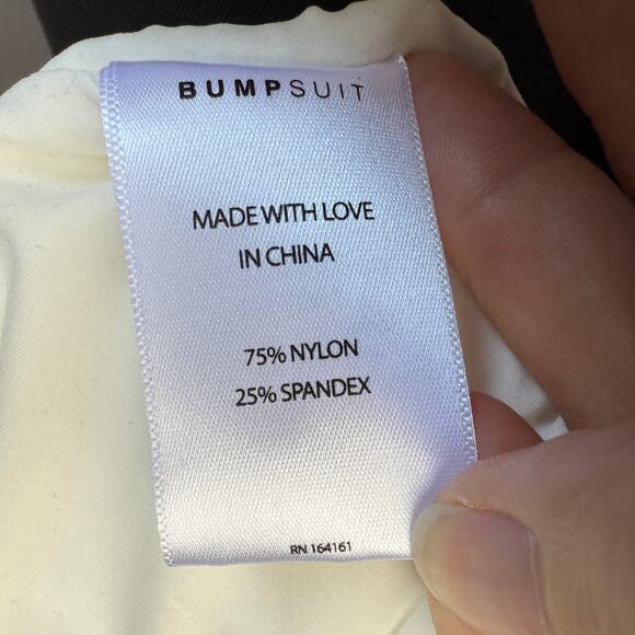 Bumpsuit white maternity maxi dress - spaghetti strap - nylon spandex - size L - Picture 13 of 14